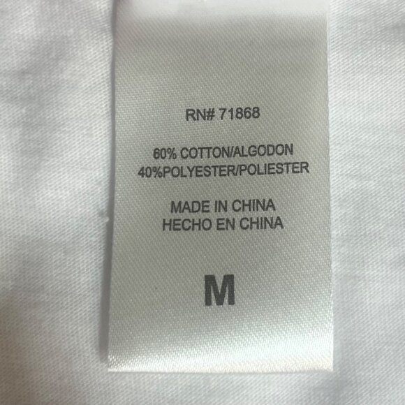 Peanuts Snoopy Tank Top Home Of The Brave Patriotic White Size Medium New WOT - Picture 7 of 8